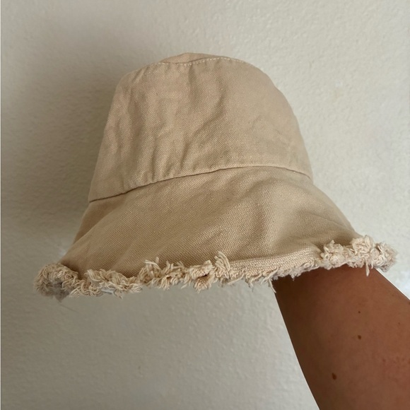 CHOK.LIDS Frayed Bucket Hat, Beige - Picture 2 of 5